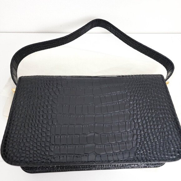 The Curated The Classic Shoulder Bag in Black Mock Print - Picture 5 of 10